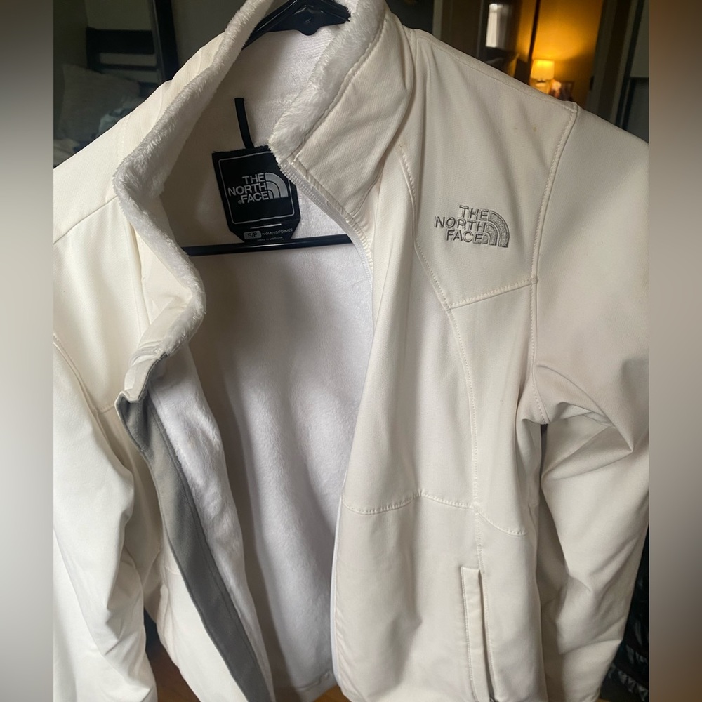 North Face White Light-Medium Weight Jacket